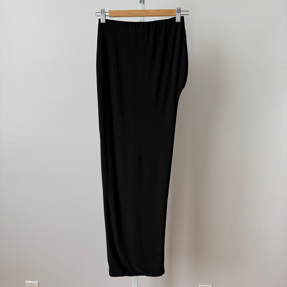Club L London sz 4 Black Maxi Skirt Bodycon Stretch Dark Romantic NWOT